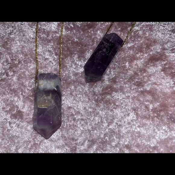 ✨NEW✨Unique Amethyst Crystal Necklace on Chain - Picture 5 of 7